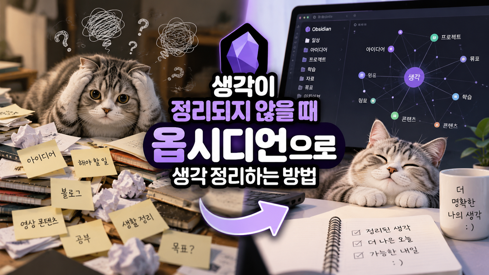 생각이 정리되지 않을 때, 옵시디언으로 생각 정리하는 방법